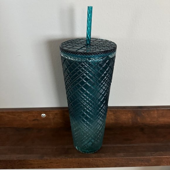 STARBUCKS Jade Ombre Teal Green Jewel Venti 24oz Tumbler Clear Gradient Crystal - Picture 7 of 15